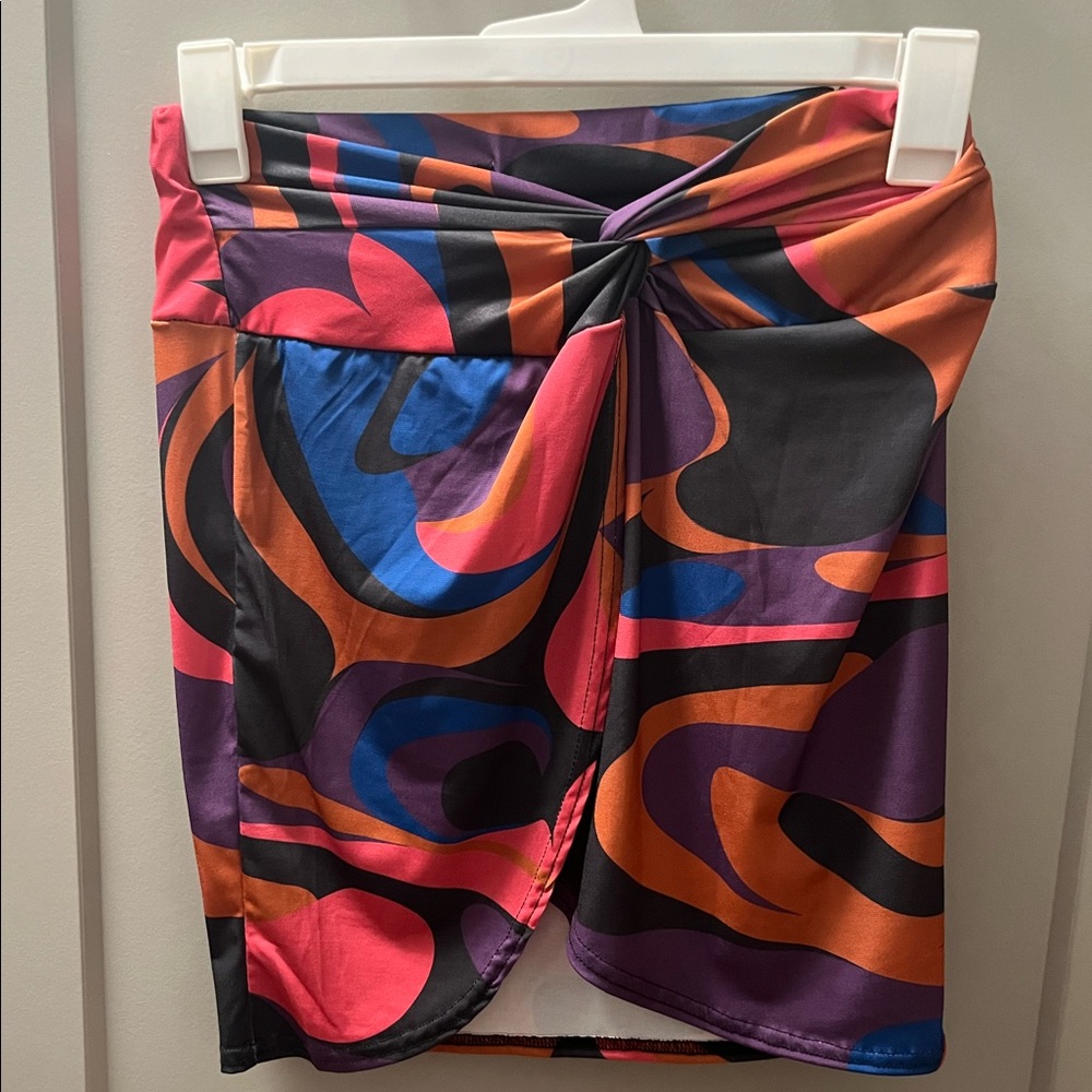 Nasty Gal retro front ruched skirt